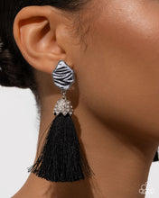 Load image into Gallery viewer, Iconic Zebra Black Paparazzi Earrings
