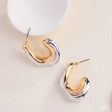 Load image into Gallery viewer, Metallic Multicolored Hoop Earrings

