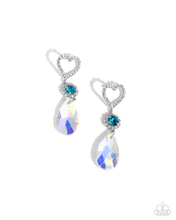 Load image into Gallery viewer, Faceted Frenzy Blue Post Earrings
