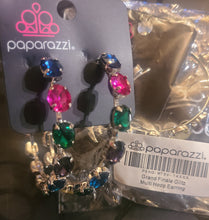 Load image into Gallery viewer, Grand Finale Glitz Multi Paparazzi Hoops
