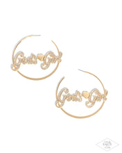 Load image into Gallery viewer, Shine with Purpose Gold Hoop Earrings
