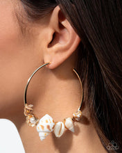 Load image into Gallery viewer, Seashell Sonnet Gold Hoop
