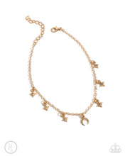 Load image into Gallery viewer, Stargazing Night - Gold - Paparazzi anklet
