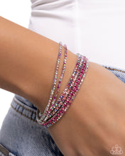 Load image into Gallery viewer, Rhinestone Review Pink Paparazzi Bracelet
