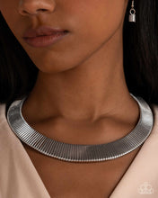 Load image into Gallery viewer, Fringe Formal Silver Necklace and  Bracelet Set
