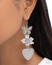 Load image into Gallery viewer, Lighthearted Luminescent - white - Paparazzi earrings
