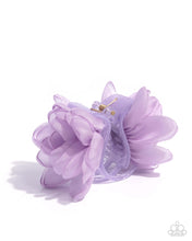 Load image into Gallery viewer, Budding Backdrop - Purple Paparazzi Floral Hair Clip
