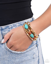 Load image into Gallery viewer, A Glimpse of Elegance Paparazzi Malibu Minimalist Blue Bracelet
