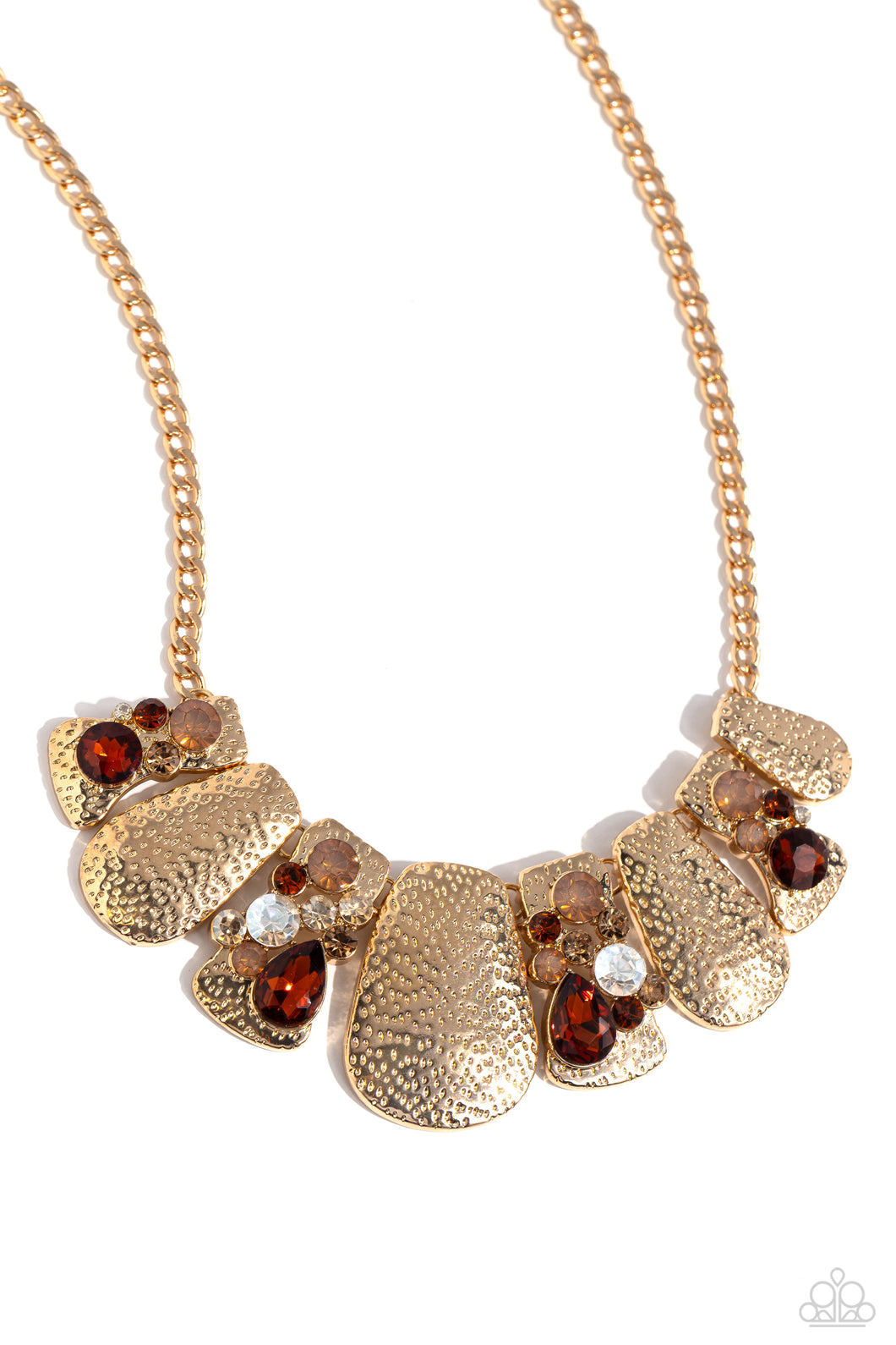 A Glimpse of Elegance Multicolored Mayhem Gold Paparazzi Necklace
