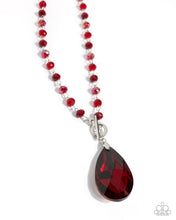 Load image into Gallery viewer, Paparazzi 💕Teardrop Tale Red Necklace
