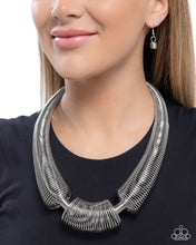 Load image into Gallery viewer, Paparazzi - Carefree Coils Silver  Necklace
