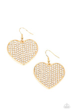 Load image into Gallery viewer, A Glimpse of Elegance Romantic Reign Gold Paparazzi Earring
