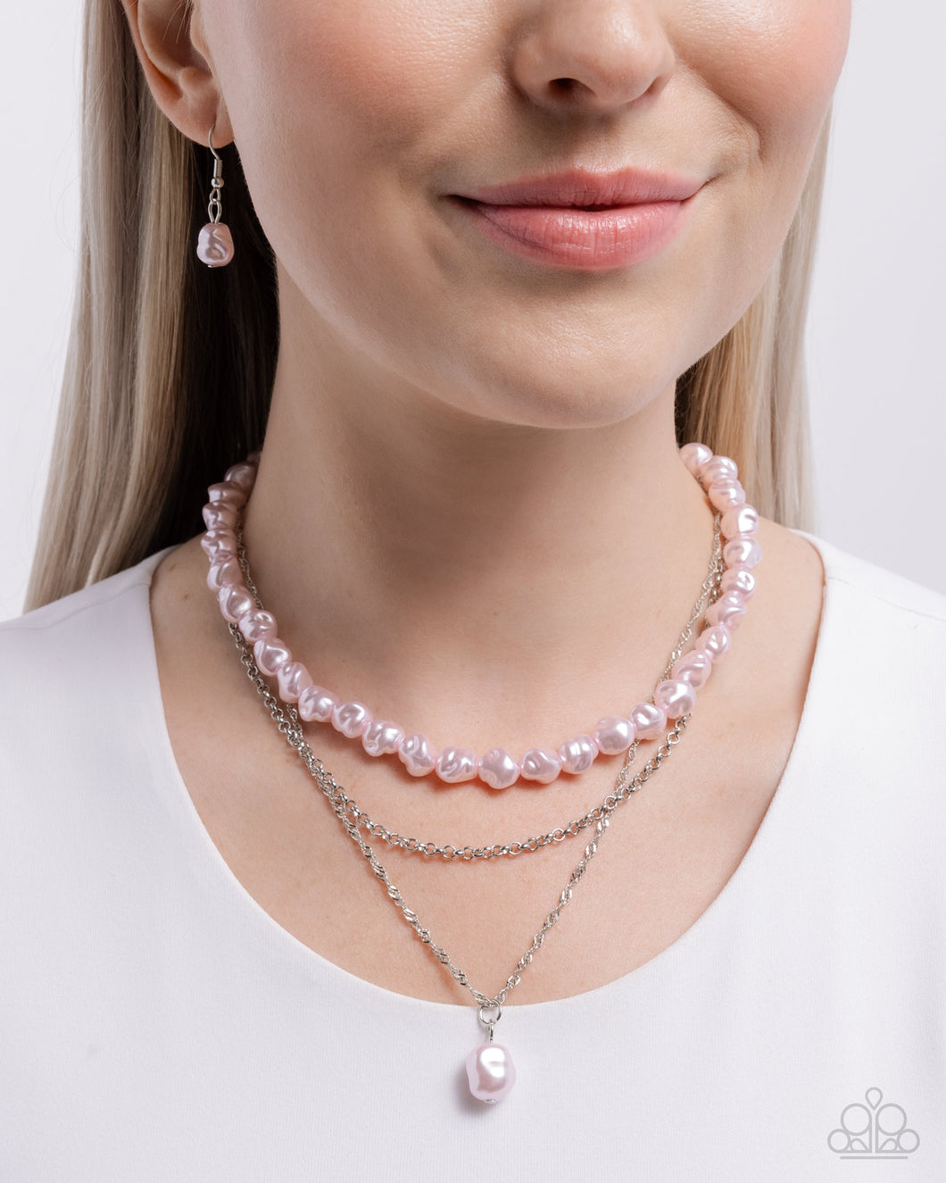 Baroque Bling Pink Necklace