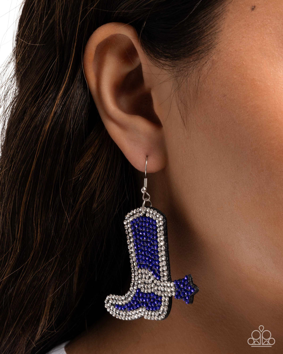 Paparazzi-Benevolent Boot Blue  Earrings