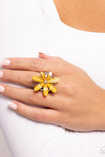 Load image into Gallery viewer, Floral Feasibility Yellow Ring
