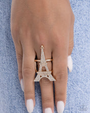 Load image into Gallery viewer, Eiffel Tower Ease Gold Paparazzi Ring
