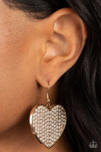 Load image into Gallery viewer, A Glimpse of Elegance Romantic Reign Gold Paparazzi Earring
