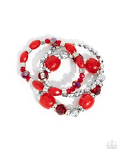 Load image into Gallery viewer, Danger Zone Delight Red and Black Necklace 2 piece set
