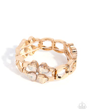 Load image into Gallery viewer, Chic Clover Gold  Stretchy Bracelet - Paparazzi - Life of the Party February 2026
