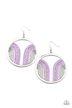 Load image into Gallery viewer, Delightfully Deco Purple Earrings
