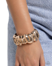 Load image into Gallery viewer, Warped  Wheelhouse Paparazzi Gold Bracelet
