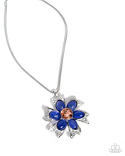 Load image into Gallery viewer, A Glimpse of Elegance Floral Figurehead Blue Necklace
