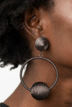 Load image into Gallery viewer, Social Sphere Gunmetal Earrings Paparazzi Accessories

