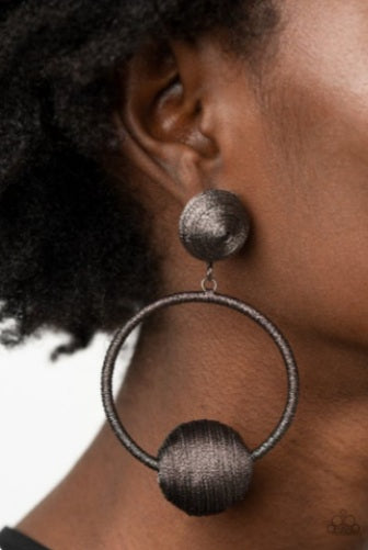 Social Sphere Gunmetal Earrings Paparazzi Accessories