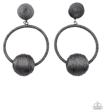 Load image into Gallery viewer, Social Sphere Gunmetal Earrings Paparazzi Accessories
