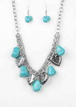 Load image into Gallery viewer, Change of Heart Blue Paparazzi Necklace
