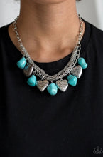 Load image into Gallery viewer, Change of Heart Blue Paparazzi Necklace
