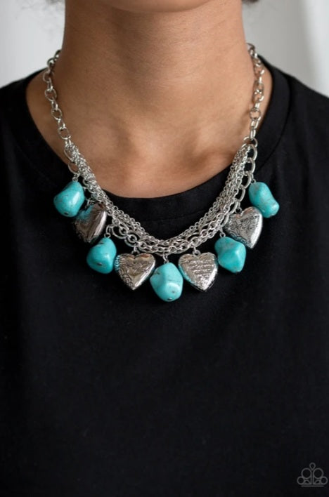 Change of Heart Blue Paparazzi Necklace