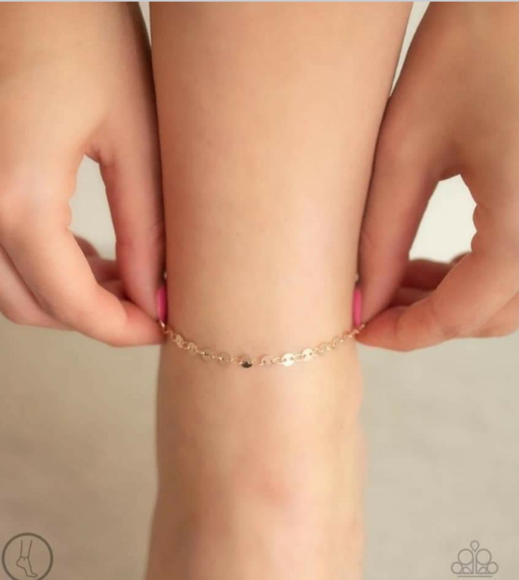 Beach Shimmer Rose Gold Paparazzi Accessories Anklet