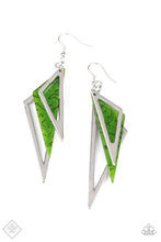Load image into Gallery viewer, Evolutionary Edge Green - Paparazzi Earrings
