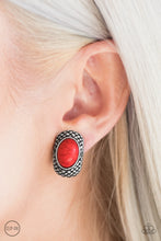 Load image into Gallery viewer, Bedrock Bombshell Red Paparazzi Clip-on Earrings
