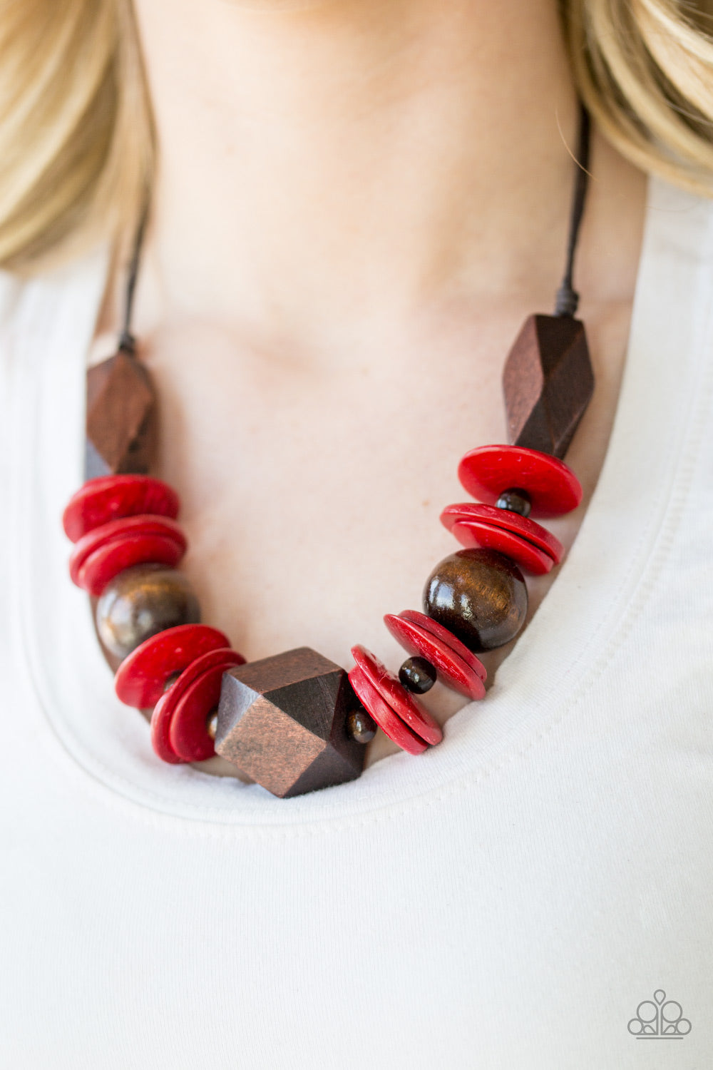 Pacific Paradise - Red- Paparazzi Necklace