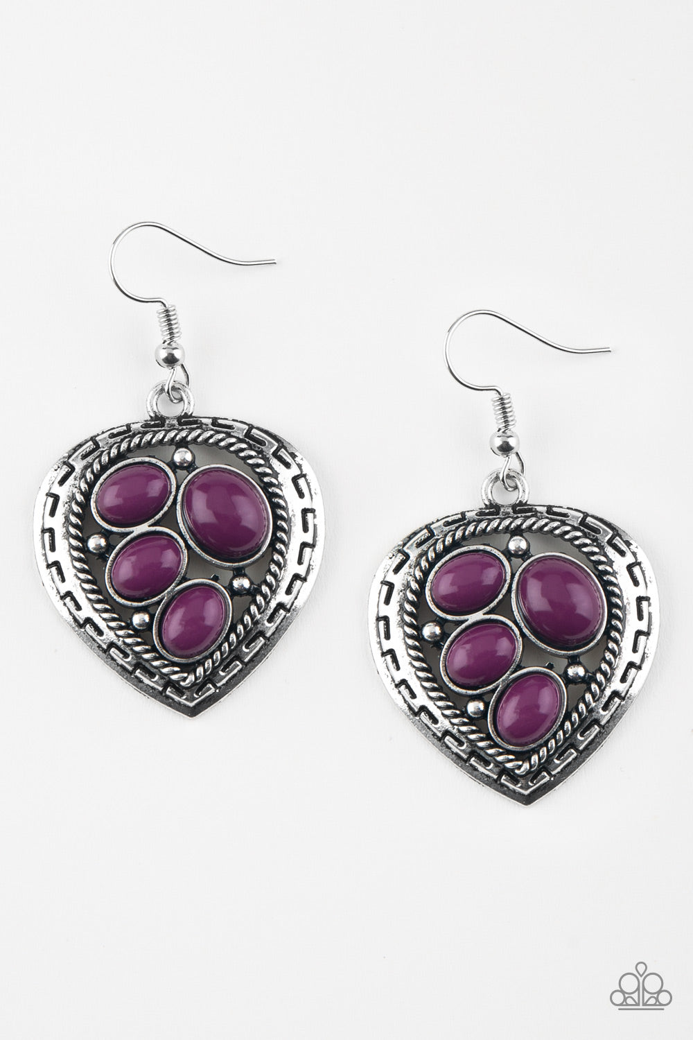 Wild Heart Wonder - Purple - Paparazzi Earrings
