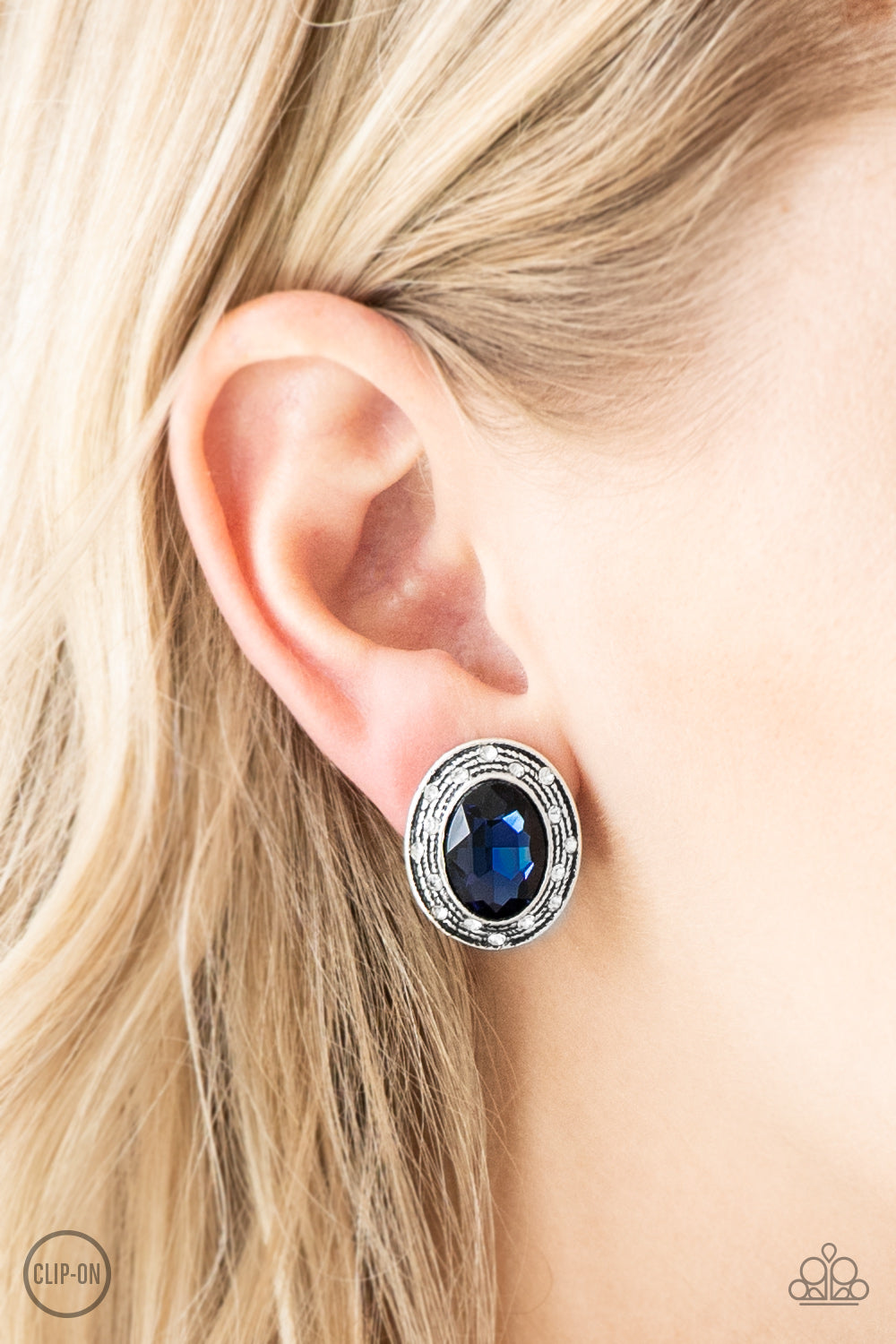 East Side Etiquette - Blue - Clip-on Paparazzi Earrings