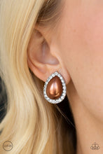 Load image into Gallery viewer, Old Hollywood Opulence - Brown -  Clip-on Paparazzi Earrings
