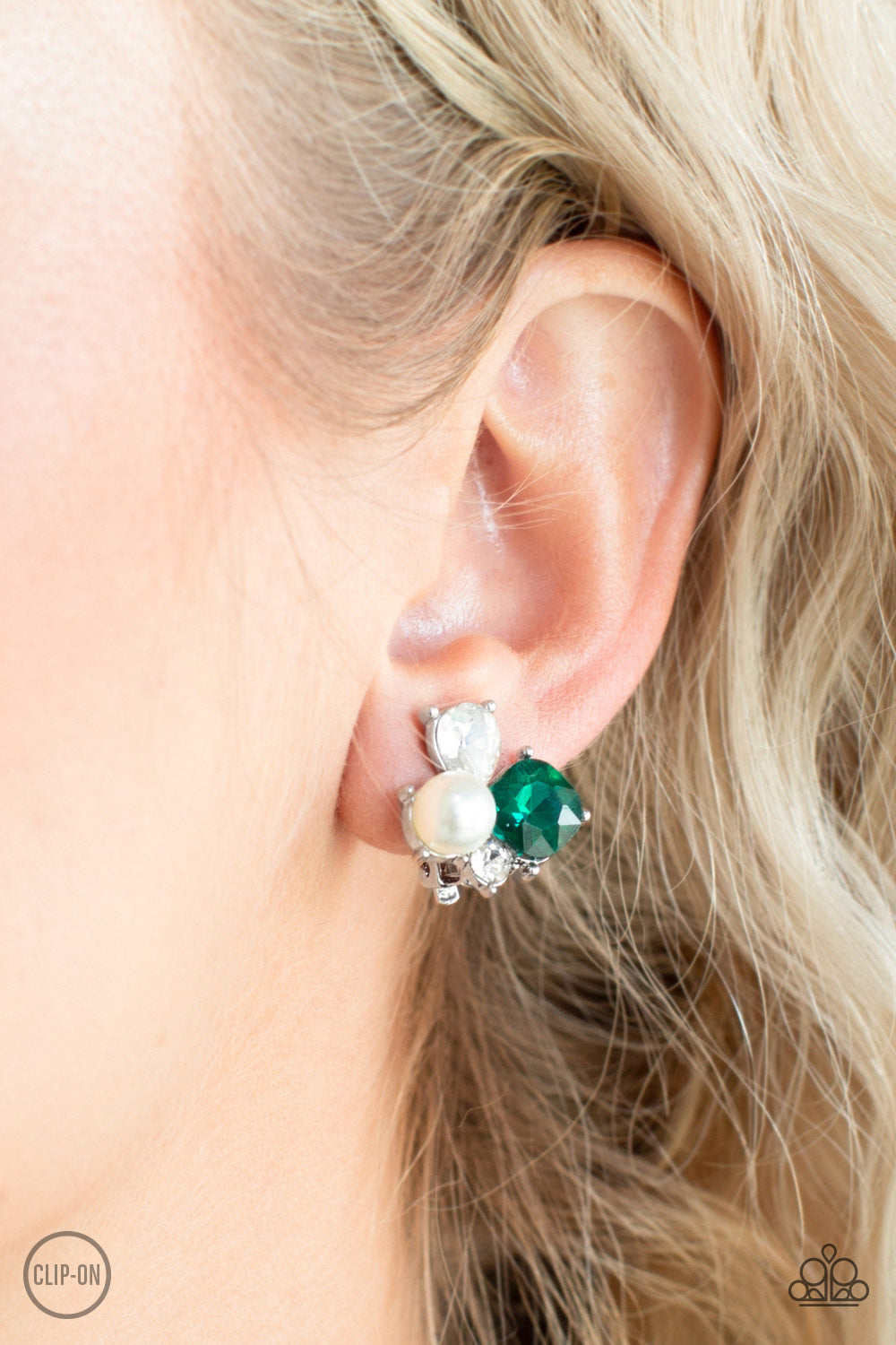 Highly High-Class - Green -  Clip-on Paparazzi  Earrings