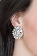 Load image into Gallery viewer, Serious Star Power - White Paparazzi Clip-on Earrings
