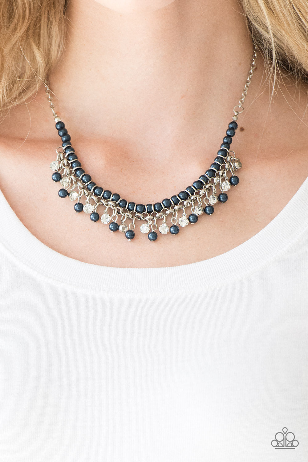 A Touch of CLASSY - Blue - Paparazzi Necklace