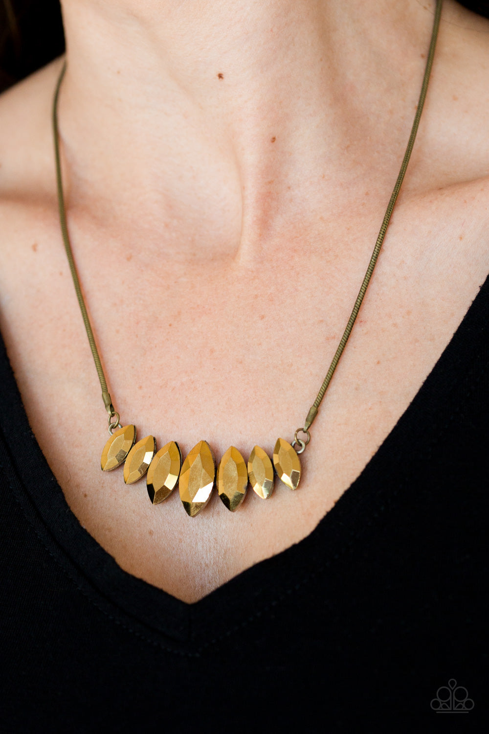 Leading Lady - Brass Necklace- Paparazzi,