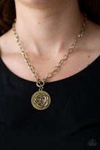 Load image into Gallery viewer, Beautifully Belle - Brass - Paparazzi Necklace
