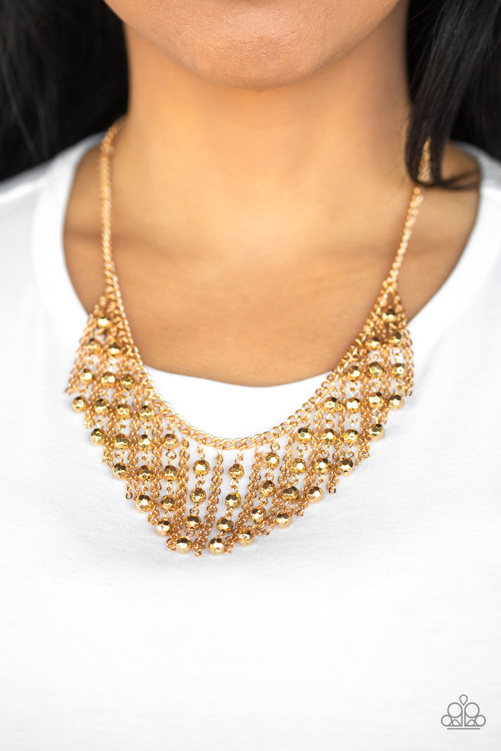 Rebel Remix - Gold Necklace- Paparazzi