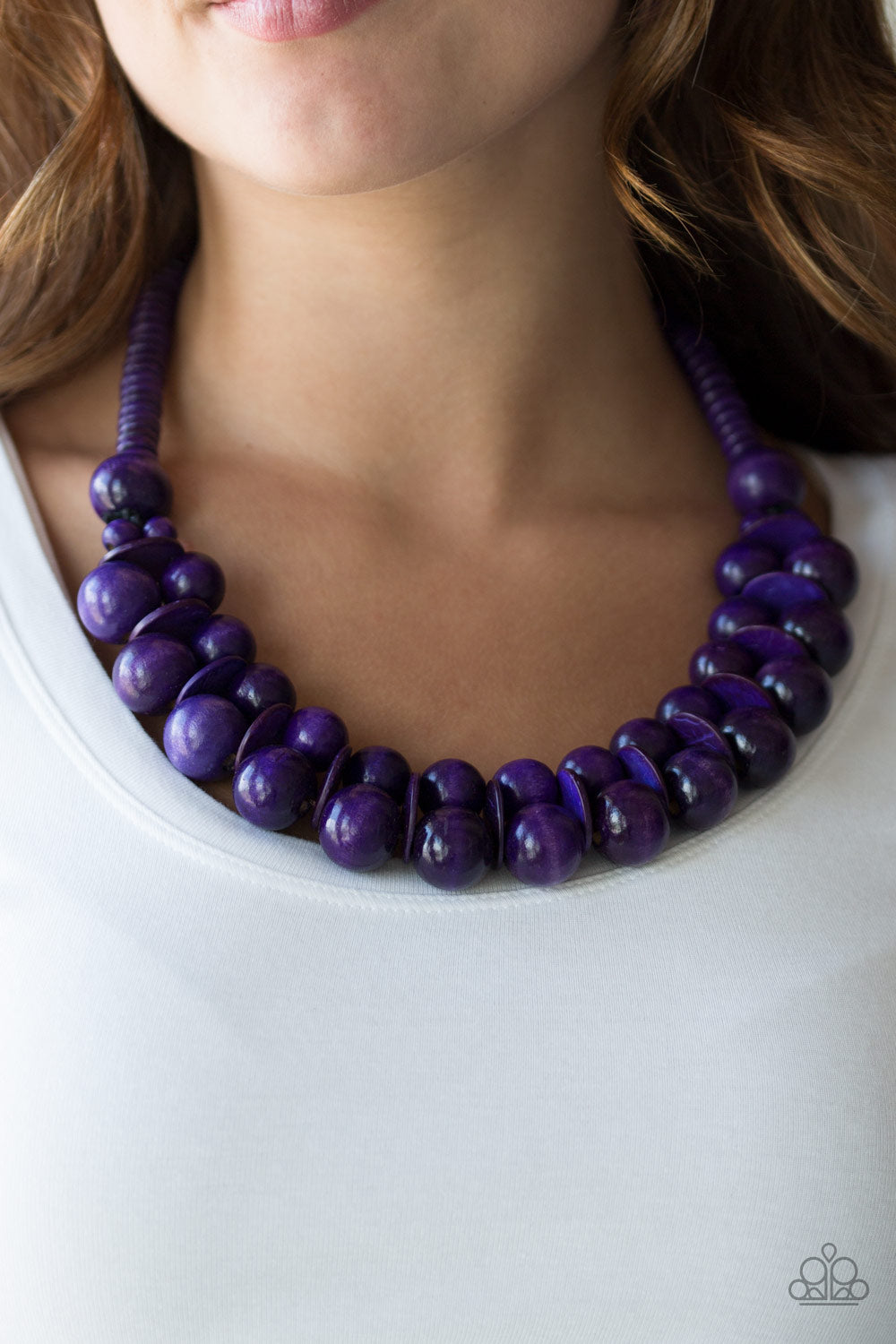 Caribbean Cover Girl - Purple - Paparazzi Necklace