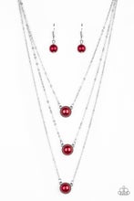 Load image into Gallery viewer, Paparazzi A Love For Luster - Red Pearl Necklace
