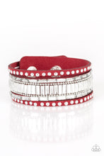 Load image into Gallery viewer, Rock Star Rocker - Red - Paparazzi Bracelet
