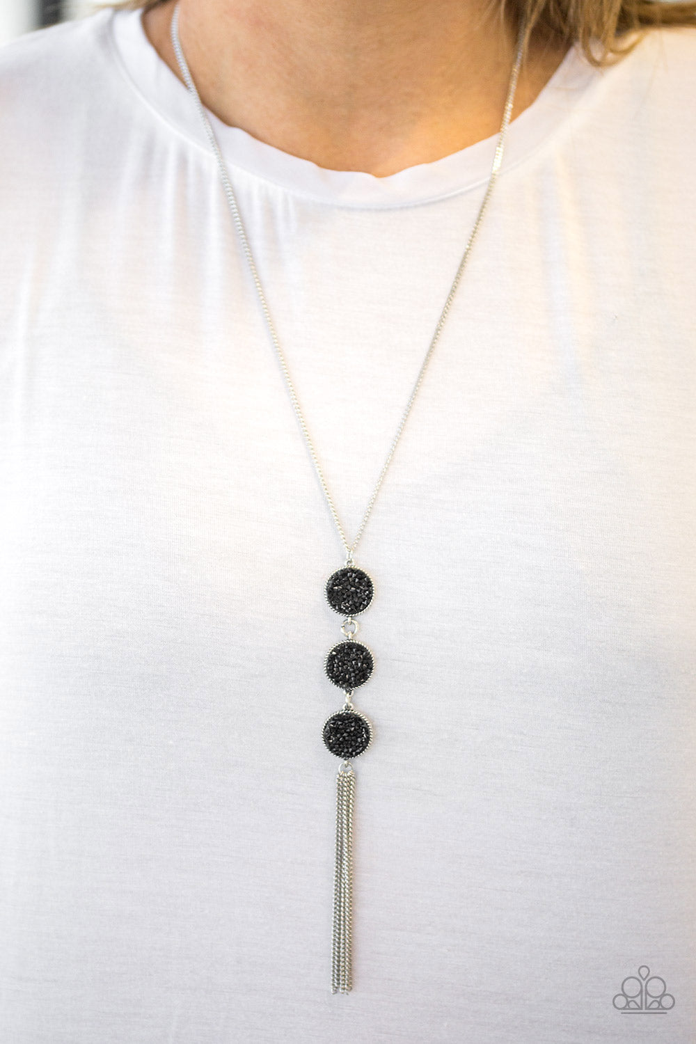 Triple Shimmer - Black - Paparazzi Necklace