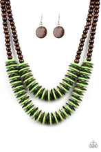 Load image into Gallery viewer, Dominican Disco - Green - Paparazzi Necklace
